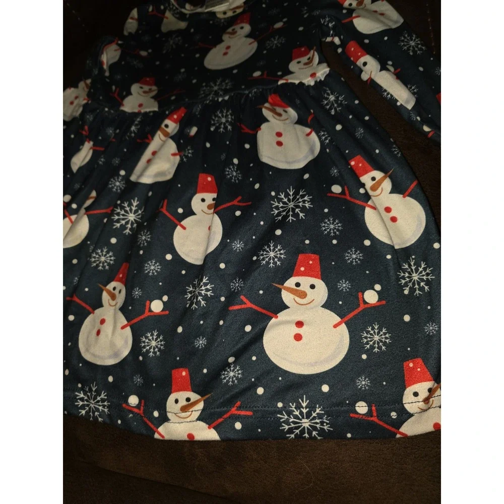 Boutique winter snowman with fez dress size 1‎ 2 years 12 18 24 months